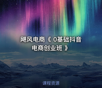 飓风电商《 0基础抖音电商创业班 》