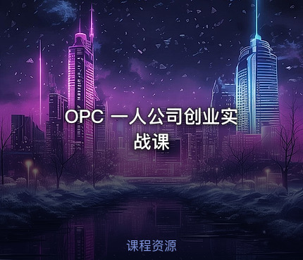 OPC 一人公司创业实战课