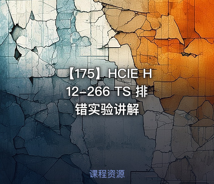 【175】HCIE H12-266 TS 排错实验讲解