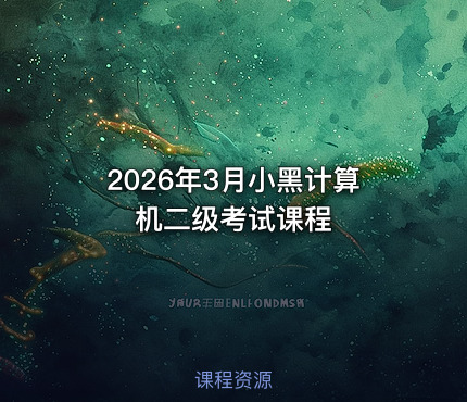2026年3月小黑计算机二级考试课程