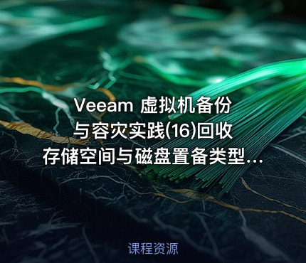 Veeam 虚拟机备份与容灾实践(16)回收存储空间与磁盘置备类型转换