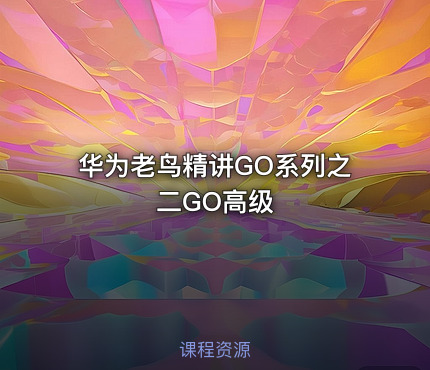 华为老鸟精讲GO系列之二GO高级