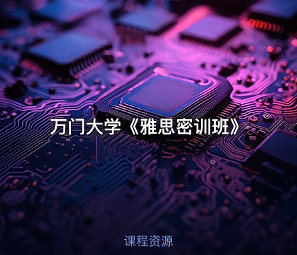 万门大学《雅思密训班》