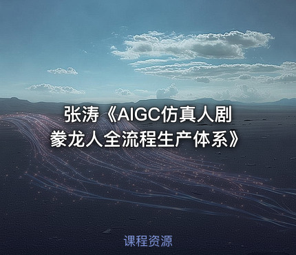 张涛《AIGC仿真人剧豢龙人全流程生产体系》