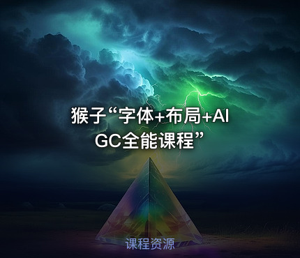 猴子“字体+布局+AIGC全能课程”