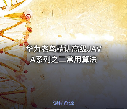 华为老鸟精讲高级JAVA系列之二常用算法