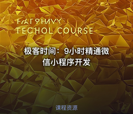 极客时间：9小时精通微信小程序开发