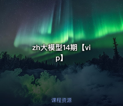 zh大模型14期【vip】