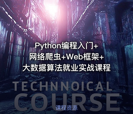 Python编程入门+网络爬虫+Web框架+大数据算法就业实战课程