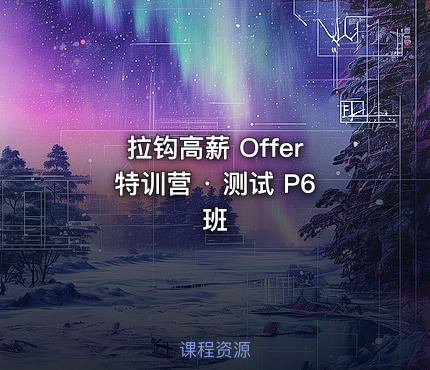 拉钩高薪 Offer 特训营 · 测试 P6班