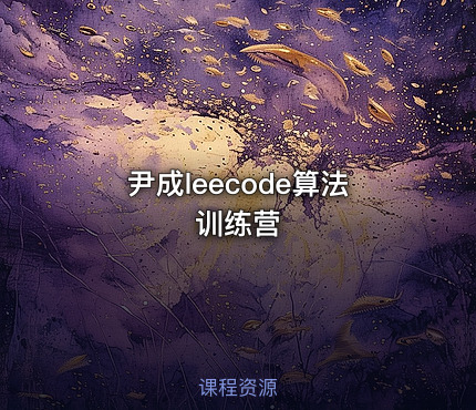 尹成leecode算法训练营