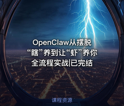 OpenClaw从摆脱“瞎”养到让“虾”养你全流程实战|已完结
