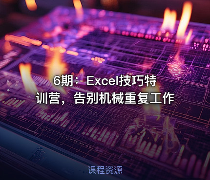 6期：Excel技巧特训营，告别机械重复工作