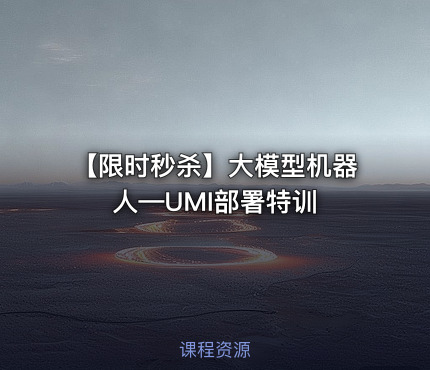 【限时秒杀】大模型机器人—UMI部署特训