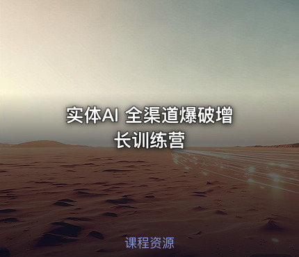 实体AI 全渠道爆破增长训练营