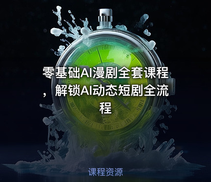 零基础AI漫剧全套课程，解锁AI动态短剧全流程