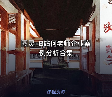 图灵-B站何老师企业案例分析合集