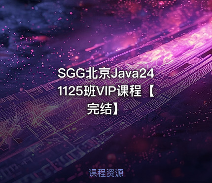 SGG北京Java241125班VIP课程【完结】