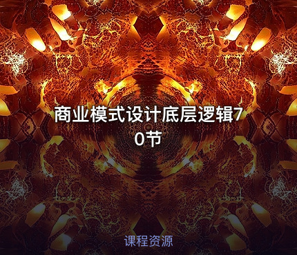 商业模式设计底层逻辑70节