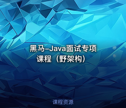 黑马-Java面试专项课程（野架构）