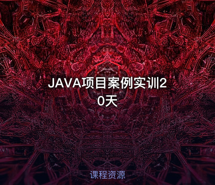JAVA项目案例实训20天