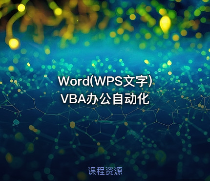 Word(WPS文字) VBA办公自动化