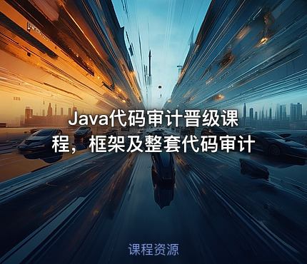 Java代码审计晋级课程，框架及整套代码审计
