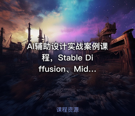 AI辅助设计实战案例课程，Stable Diffusion、Midjourney及PS协作技巧实操教学，掌握前沿AI辅助设计技术