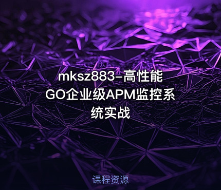 mksz883-高性能GO企业级APM监控系统实战
