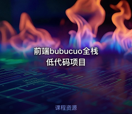 前端bubucuo全栈低代码项目