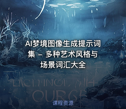 AI梦境图像生成提示词集 - 多种艺术风格与场景词汇大全