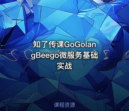 知了传课GoGolangBeego微服务基础实战