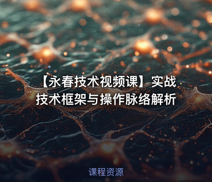 【永春技术视频课】实战技术框架与操作脉络解析