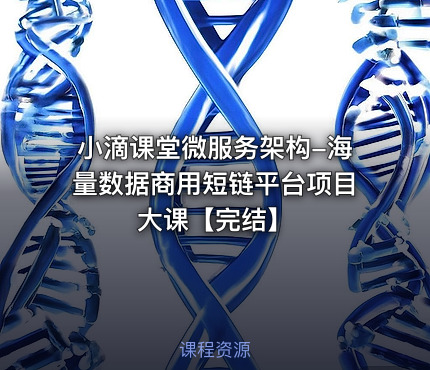 小滴课堂微服务架构-海量数据商用短链平台项目大课【完结】