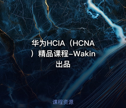 华为HCIA（HCNA）精品课程-Wakin出品