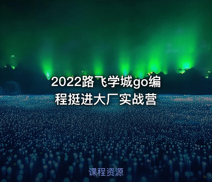 2022路飞学城go编程挺进大厂实战营
