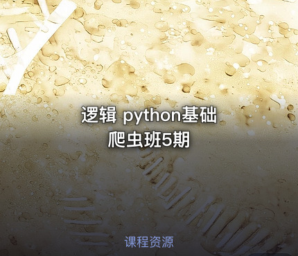 逻辑 python基础爬虫班5期
