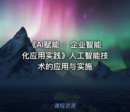 《AI赋能 ：企业智能化应用实践》人工智能技术的应用与实施