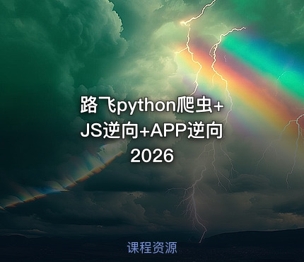 路飞python爬虫+JS逆向+APP逆向 2026