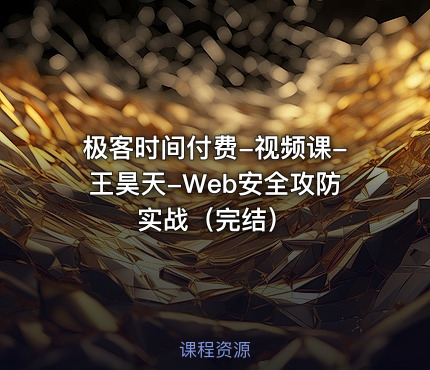极客时间付费-视频课-王昊天-Web安全攻防实战（完结）