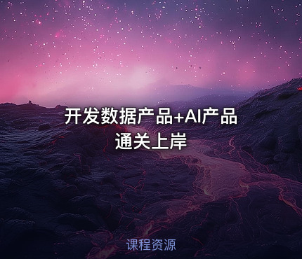 开发数据产品+AI产品通关上岸