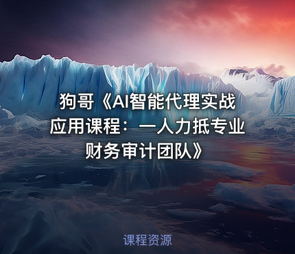 狗哥《AI智能代理实战应用课程：一人力抵专业财务审计团队》