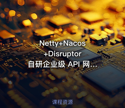 Netty+Nacos+Disruptor 自研企业级 API 网关实战教程