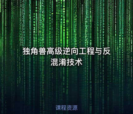 独角兽高级逆向工程与反混淆技术