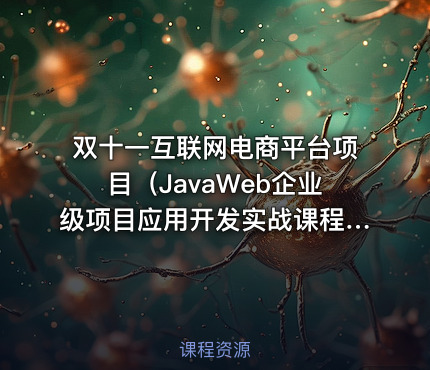 双十一互联网电商平台项目（JavaWeb企业级项目应用开发实战课程）