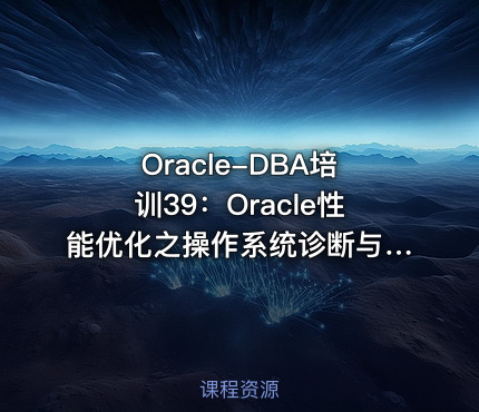 Oracle-DBA培训39：Oracle性能优化之操作系统诊断与分析