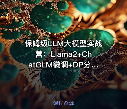 保姆级LLM大模型实战营：Llama2+ChatGLM微调+DP分布式+函数调用项目实操