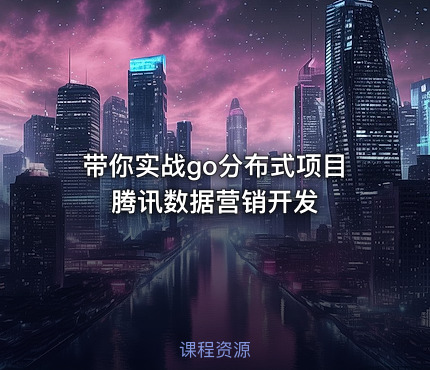 带你实战go分布式项目腾讯数据营销开发