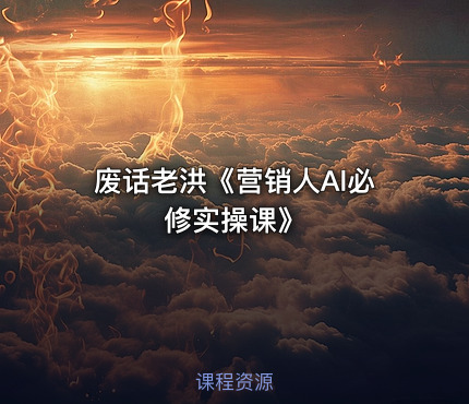 废话老洪《营销人Al必修实操课》