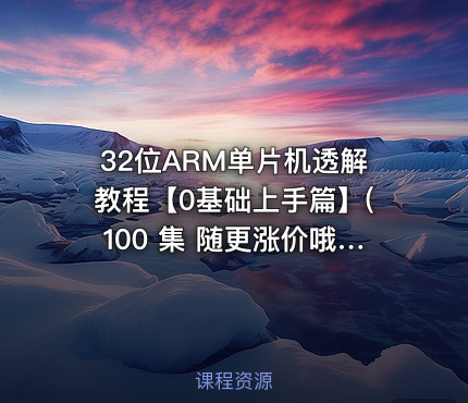 32位ARM单片机透解教程【0基础上手篇】(100 集 随更涨价哦 )